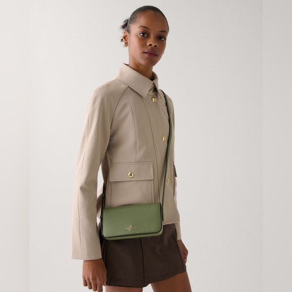 ♠️kate spade Juliette Pebbled Leather Crossbody, Cedar Stand NWT - Picture 5 of 5